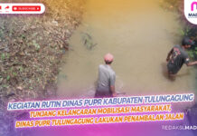 Tunjang Kelancaran Mobilisasi Masyarakat, Dinas Pupr Tulungagung Lakukan Perbaikan Lingkungan