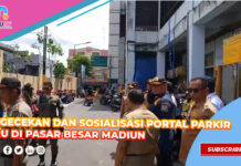 Pengecekan Dan Sosialisasi Portal Parkir Baru di Pasar Besar Madiun