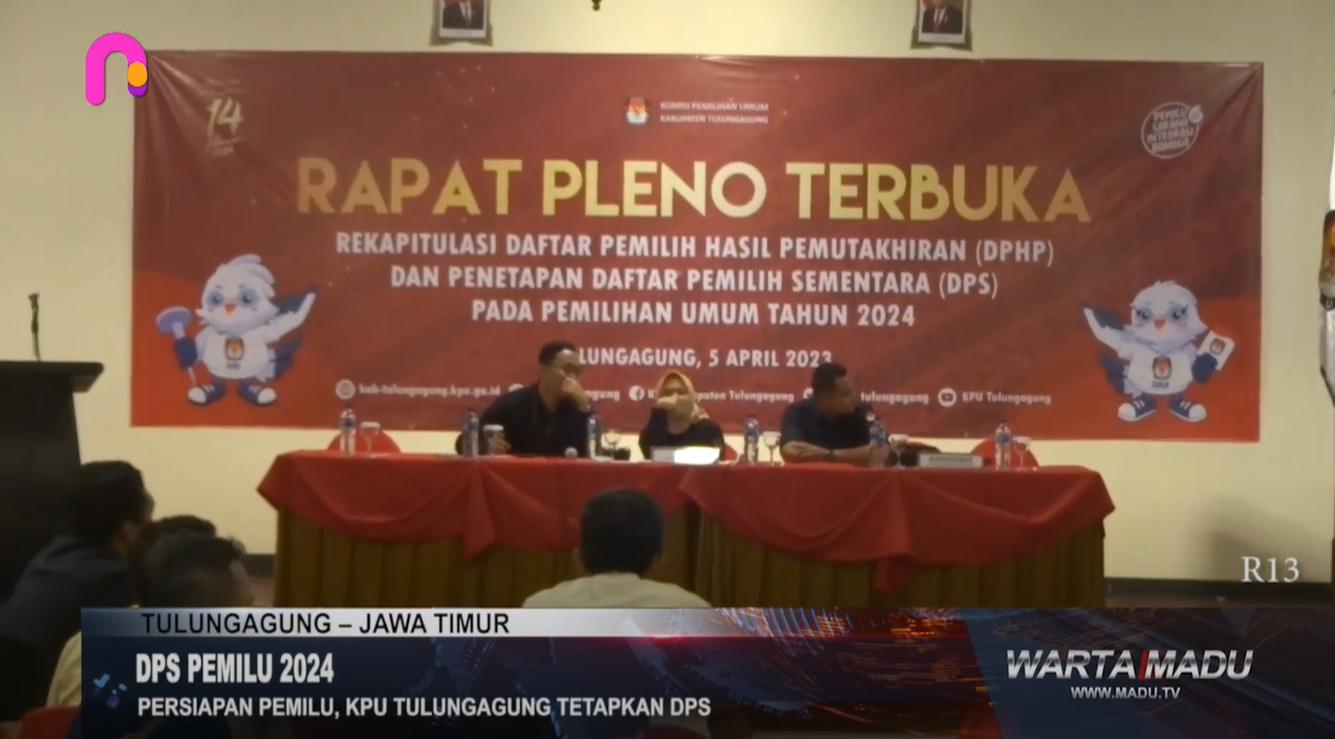 Persiapan Pemilu, KPU Tulungagung Tetapkan DPS