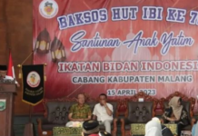 Pakasaji - Bupati Malang, Drs. H. M. Sanusi, MM., Hadiri HUT IBI Ke-72 dan Santuni 100 Anak Yatim Piatu