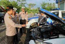 Kapolresta Banyuwangi Gelar dan Cek Ranmor Dinas Lantas, Pastikan Kesiapan Pelayanan dan Pengamanan