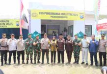 Kapolres Kediri Kota Bersama Forkopimda Kota Kediri Cek Pos Pam, Pastikan Patugas Siap Melayani Pemudik