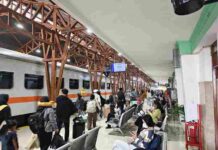 Stasiun Kediri Mencatat Sebanyak 3.407 Penumpang Diberangkatkan Selama Libur Panjang Peringatan Kenaikan Yesus Kristus