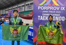 Menyala Kota Kediri di Porprov IX Jatim: Kota Kediri Raih Dua Medali Emas dari Cabor Taekwondo