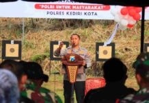 Semarakkan Hari Bhayangkara ke-79, Polres Kediri Kota Gelar Lomba Menembak 3 Pilar