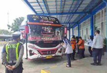 Pastikan Bus AKAP dan AKDP Laik Jalan, Pemkot Kediri Lakukan Ramp Check Jelang Libur Panjang Imlek 2026