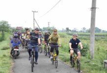 Gowes Syawalan, Kapolres Kediri AKBP.Bramastyo Priaji Tinjau Kesiapan Wisata Candi Surowono