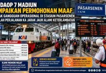 Gangguan di Stasiun Pasarsenen, Sejumlah KA Jarak Jauh (KAJJ), Termasuk Kereta yang Menuju Maupun Melintasi Wilayah Daop 7 Madiun Terlambat