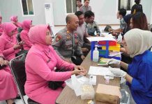 Sambut HUT Bhayangkara ke-80, Polres Blitar Gelar Bhakti Kesehatan Donor Darah