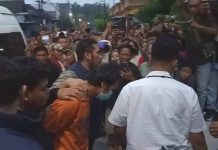 Prarekonstruksi Kasus Pembunuhan sadis Ibu dan Anak di kota Madiun, petugas Sisir Sejumlah Lokasi